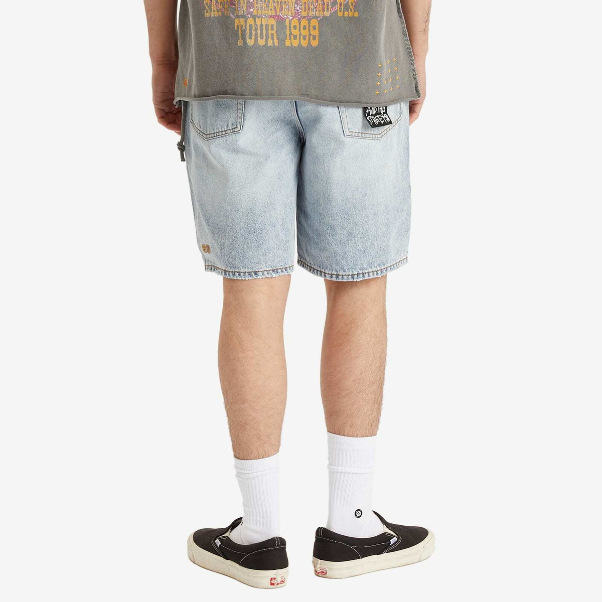 Ksubi Men's Anti K Denim Shorts in Bunker Blue