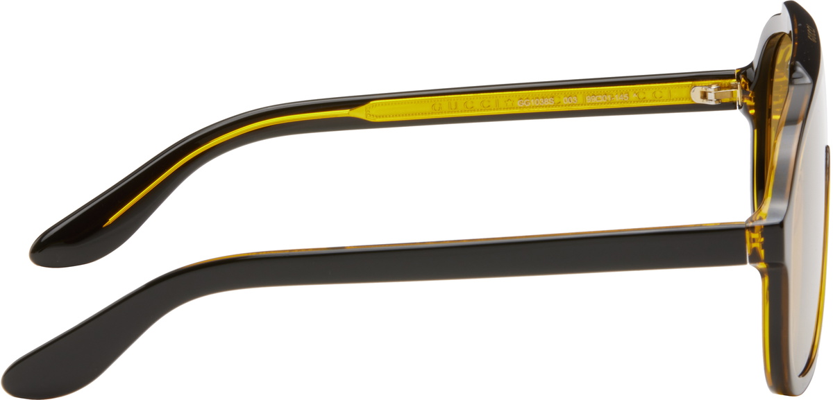 Gucci Brown Shield Sunglasses
