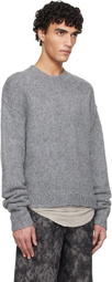 HELIOT EMIL Gray Roan Alpaca Knit Sweater