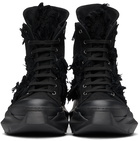 Rick Owens Drkshdw Black Destroyed Abstract Sneakers