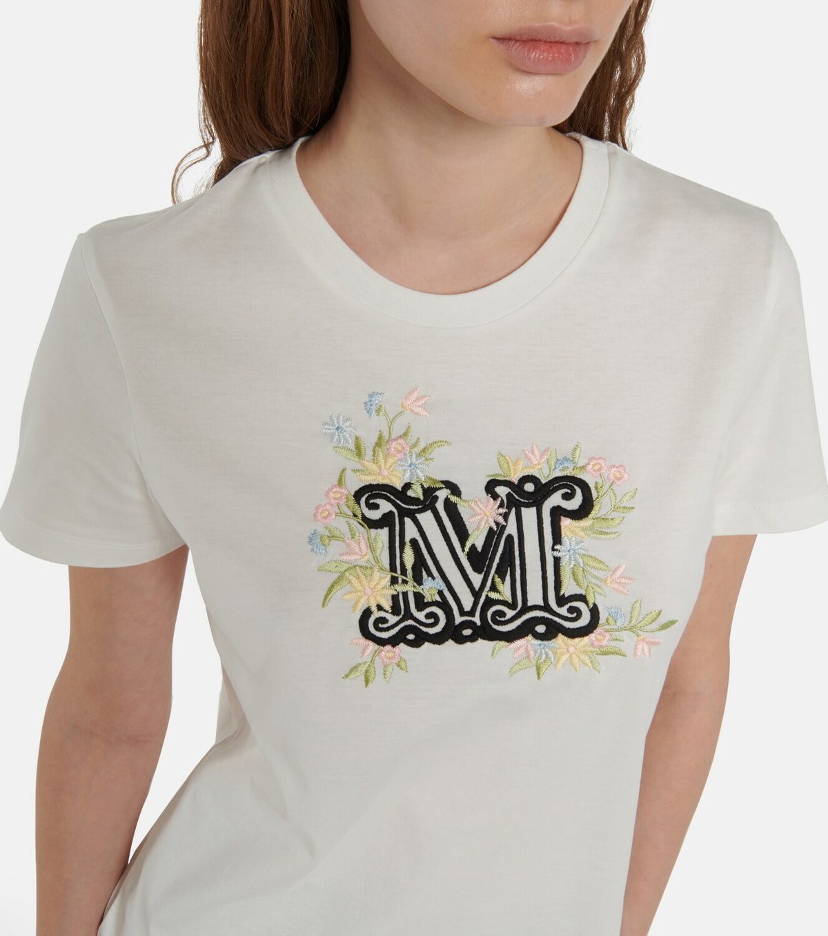 【Max Mara】 Sacha embroideredコットンTシャツ Max Mara - Sacha embroidered cotton T-shirt Max Mara