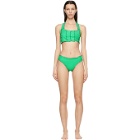 Sherris Green Ruffle One Strap Bikini