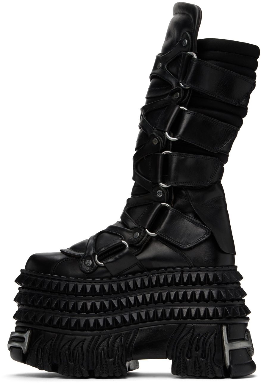 VETEMENTS Black New Rock Edition Tower Boots