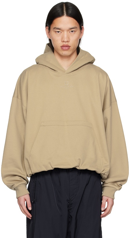 Photo: Wooyoungmi Beige Over Fit String Hoodie