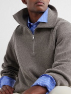 FRAME - Wool Half-Zip Sweater - Gray