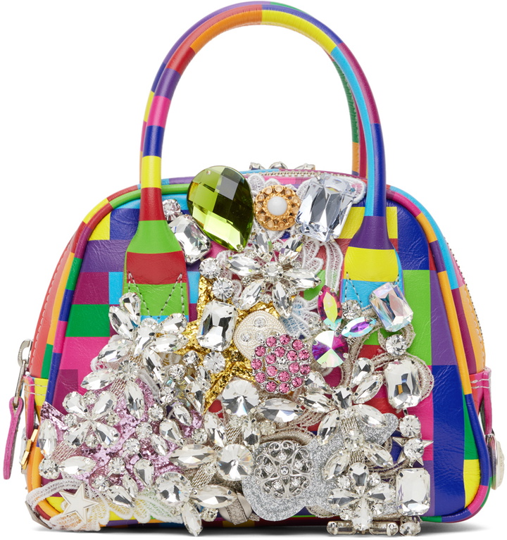 Photo: Comme des Garçons Multicolor Crystal-Cut Bag