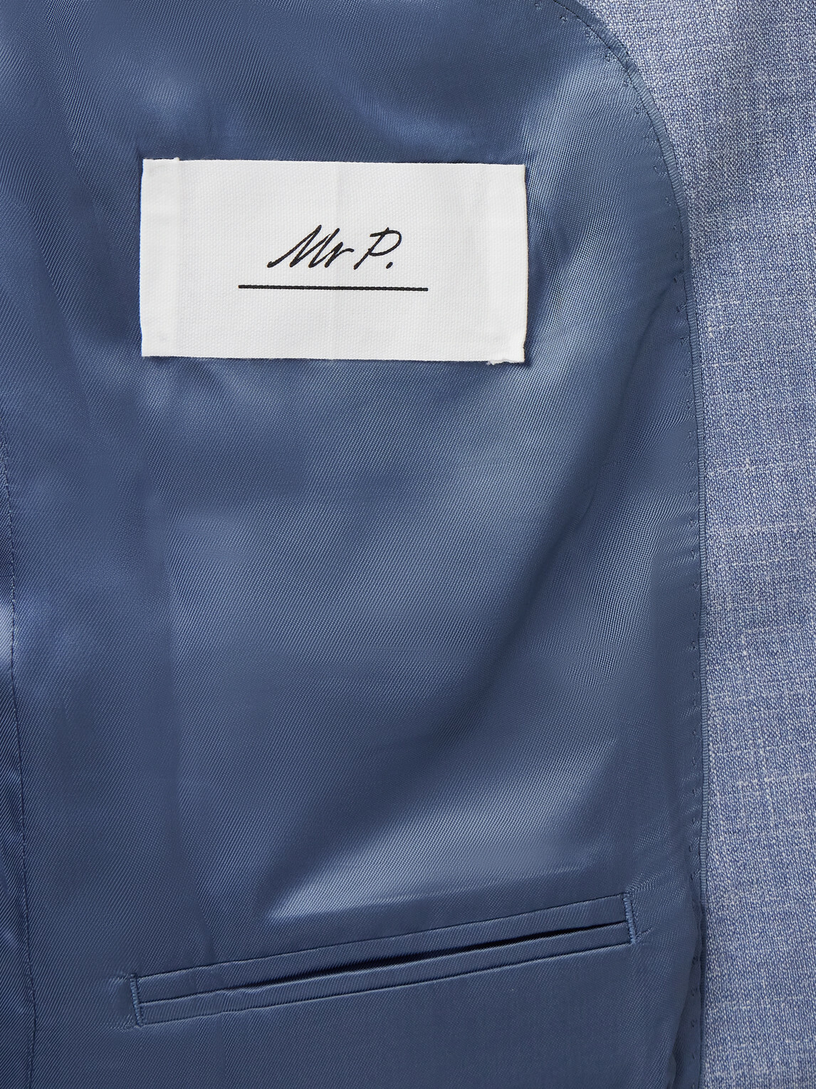 Mr P. - Wool, Silk and Linen-Blend Suit Jacket - Blue