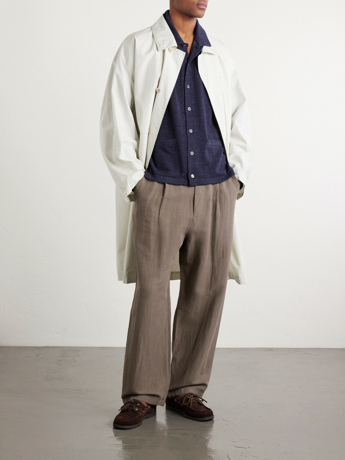 PIACENZA 1733 - Silk and Linen-Blend Chore Overshirt - Blue