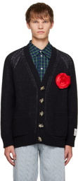 Meryll Rogge Black Floral Cardigan