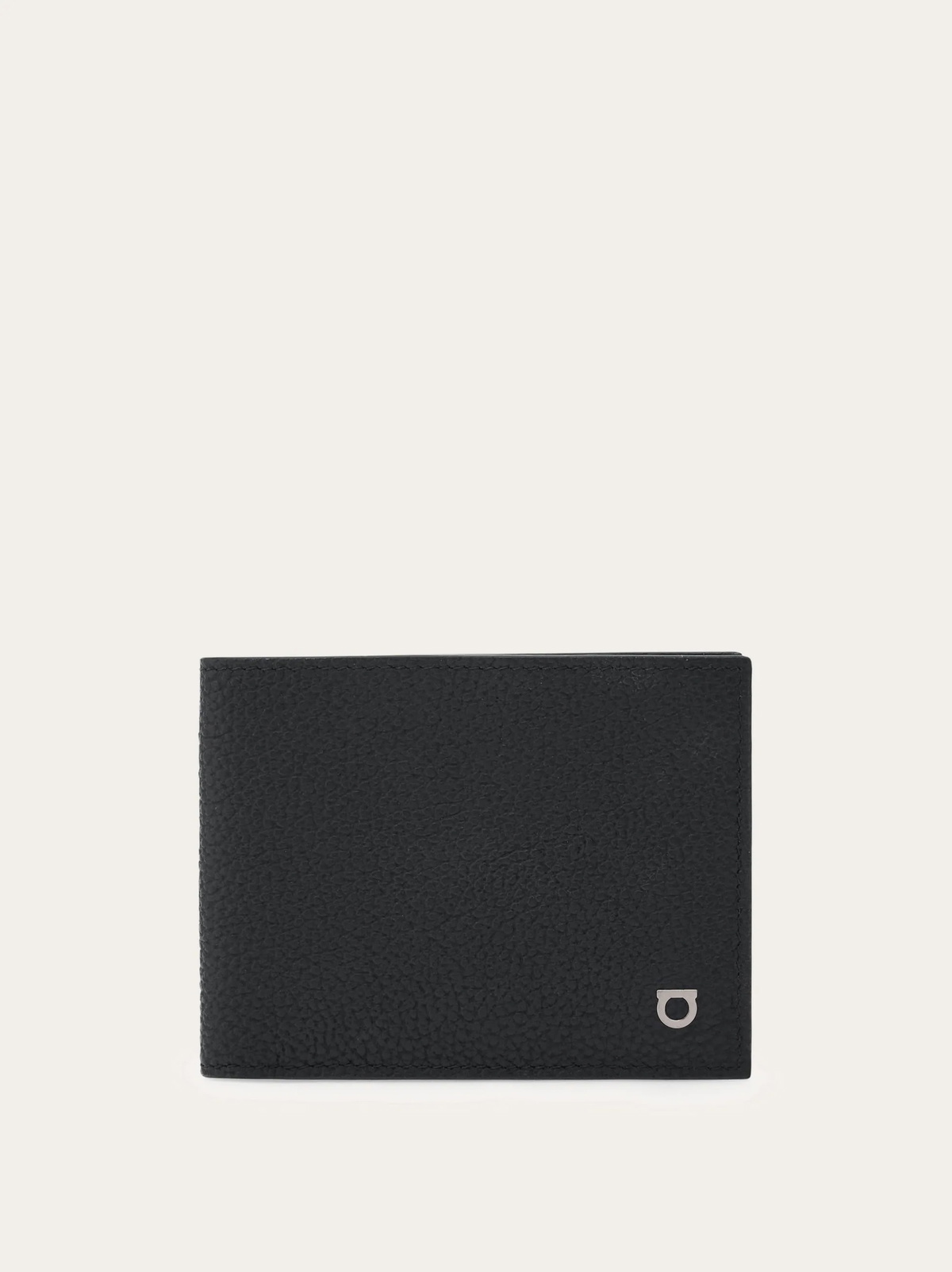 Ferragamo Mens Gancini bifold wallet in Black