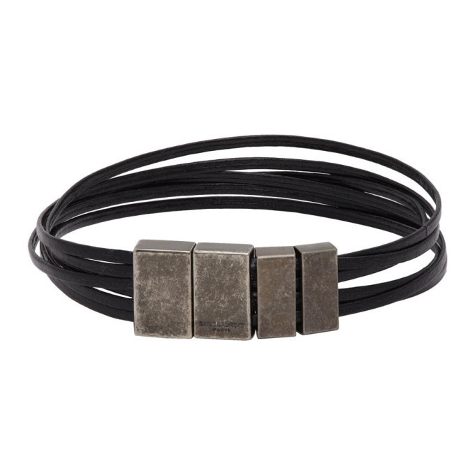 Photo: Saint Laurent Black Strip Bracelet