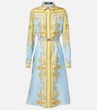 Versace Barocco silk twill midi dress