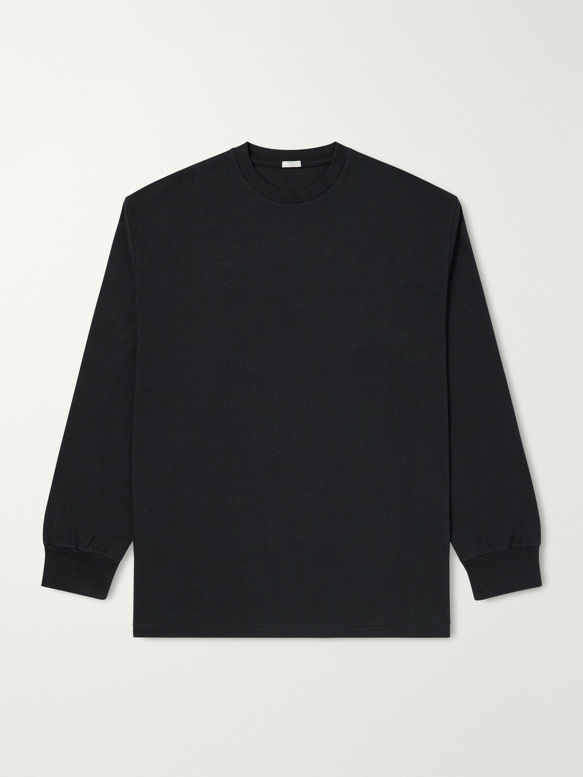 A.PRESSE - Cotton and Cashmere-Blend T-Shirt - Black