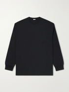 A.PRESSE - Cotton and Cashmere-Blend T-Shirt - Black
