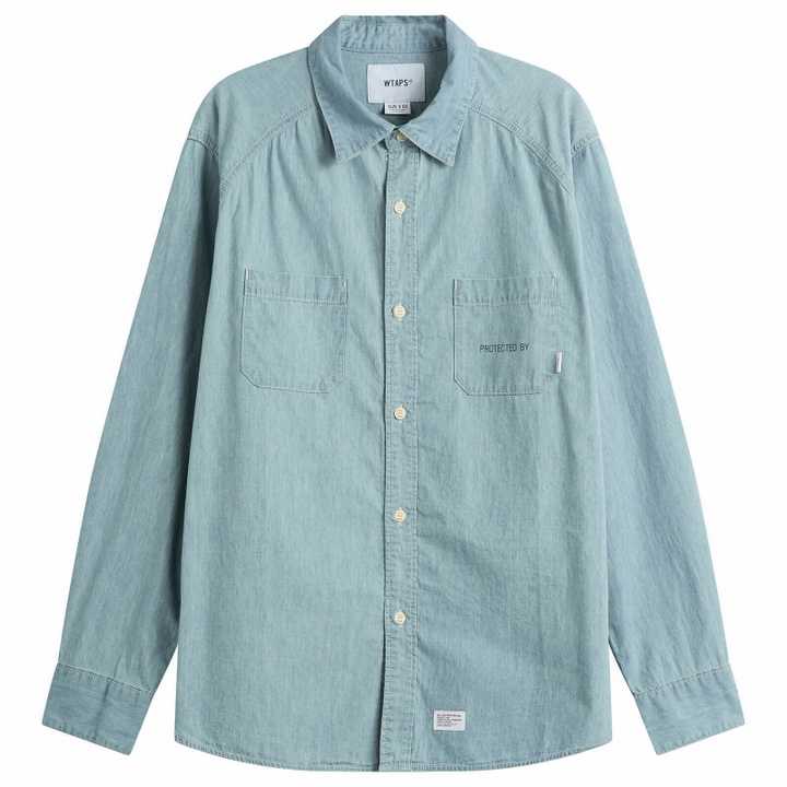 Photo: WTAPS Men's Cb Long Sleeve Shirt in Indigo