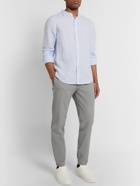 CLUB MONACO - Lex Tapered Textured Cotton-Blend Trousers - Gray