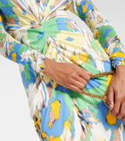 Diane von Furstenberg Hades printed ruched jersey midi dress
