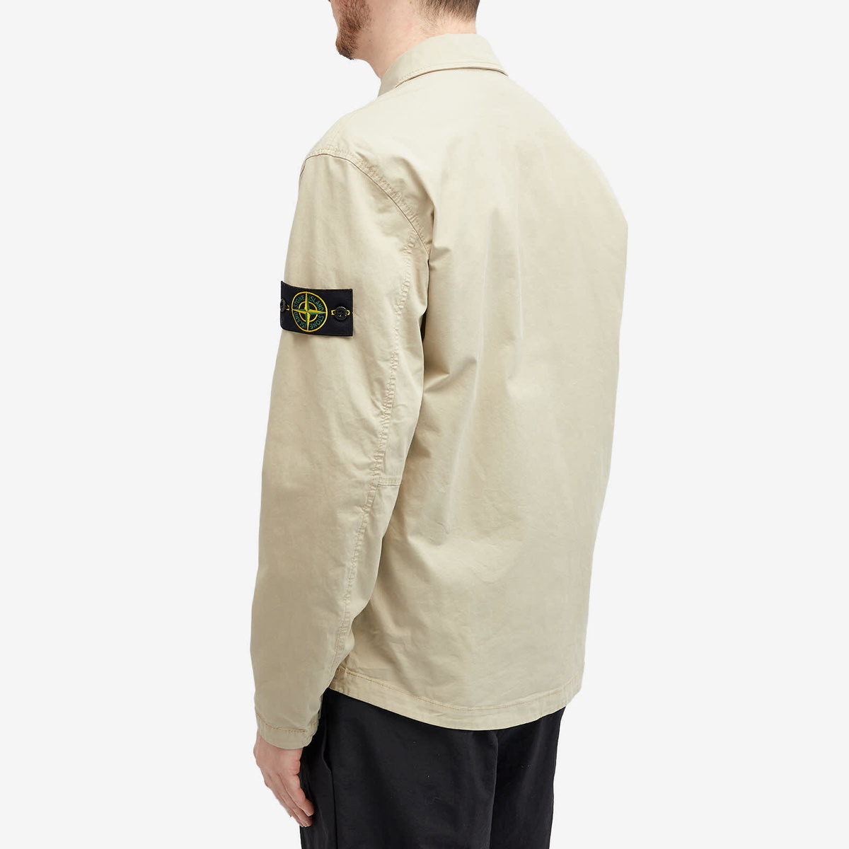 Stone Island Men's Supima Cotton Twill Stretch-TC Zip Shirt