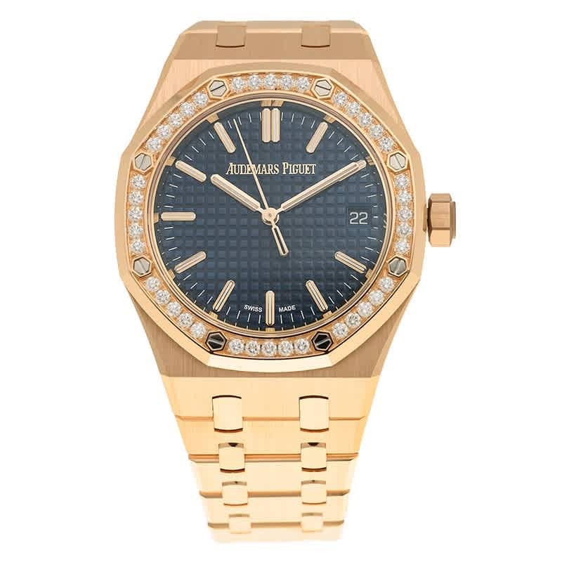 Audemars Piguet Royal Oak Automatic Diamond Blue Dial Ladies Watch 15551OR.ZZ.1356OR.02