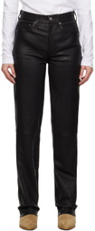 rag & bone Black Harlow Leather Pants