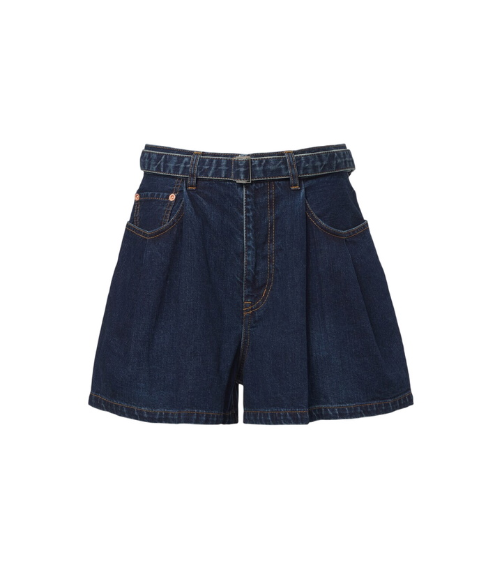 Photo: Sacai Belted denim shorts