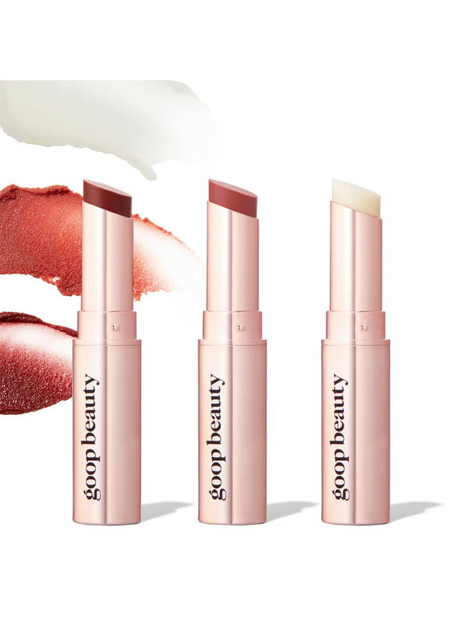 Goop Clean Nourishing Lip Balm Trio - Clear, Garnet & Rose