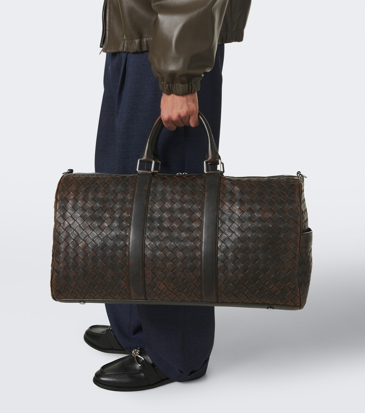Bottega Veneta Intrecciato leather duffel bag