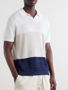 Onia - Linen, Silk and Cotton-Blend Polo Shirt - Neutrals