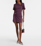 Rabanne Cutout cotton-blend jersey minidress
