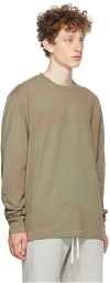 John Elliott Khaki Tie-Dye University Long Sleeve T-Shirt