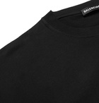 Balenciaga - Oversized Logo-Print Cotton-Jersey T-Shirt - Men - Black