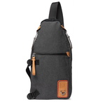 Loewe - Eye/LOEWE/Nature Leather-Trimmed Canvas Backpack - Black