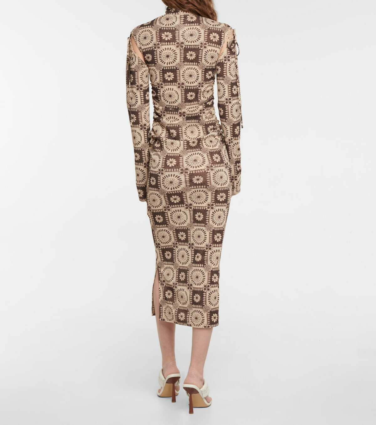 Nanushka Aleid printed cutout midi dress