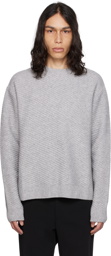 Wooyoungmi Gray Diagonal Sweater