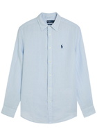 Polo Ralph Lauren Logo-embroidered Linen Shirt Light Blue