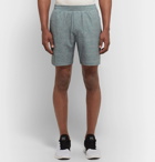 Lululemon - Channel Cross Slim-Fit Mid-Length Printed Swim Shorts - Gray