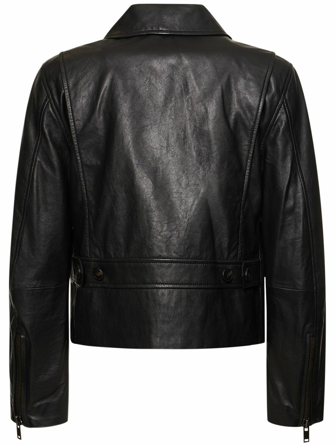 WEEKEND MAX MARA Aller Zip-up Leather Jacket Weekend Max Mara