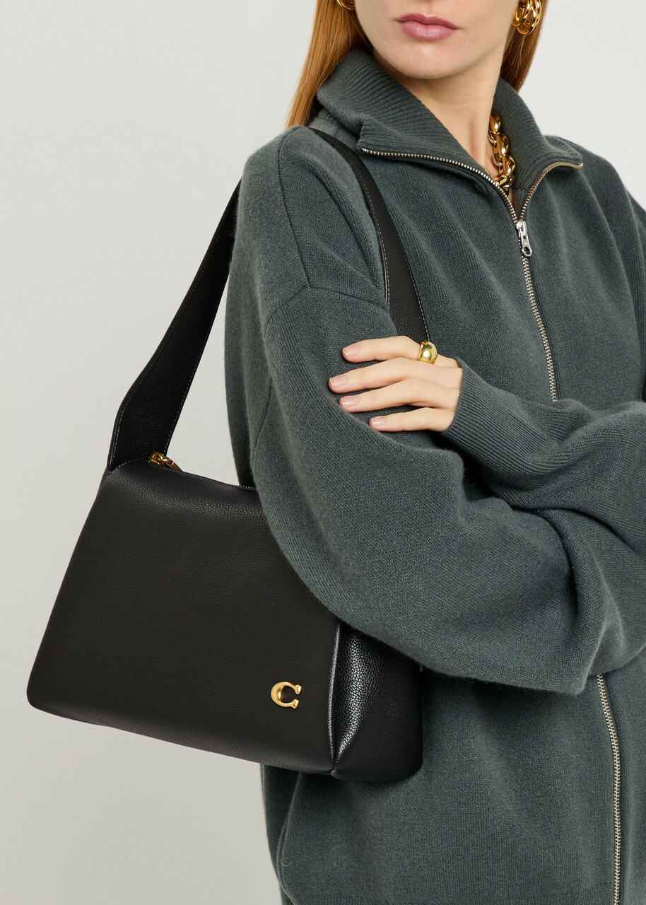 Coach Lola Pebbled Leather Shoulder bag - Black - One Size