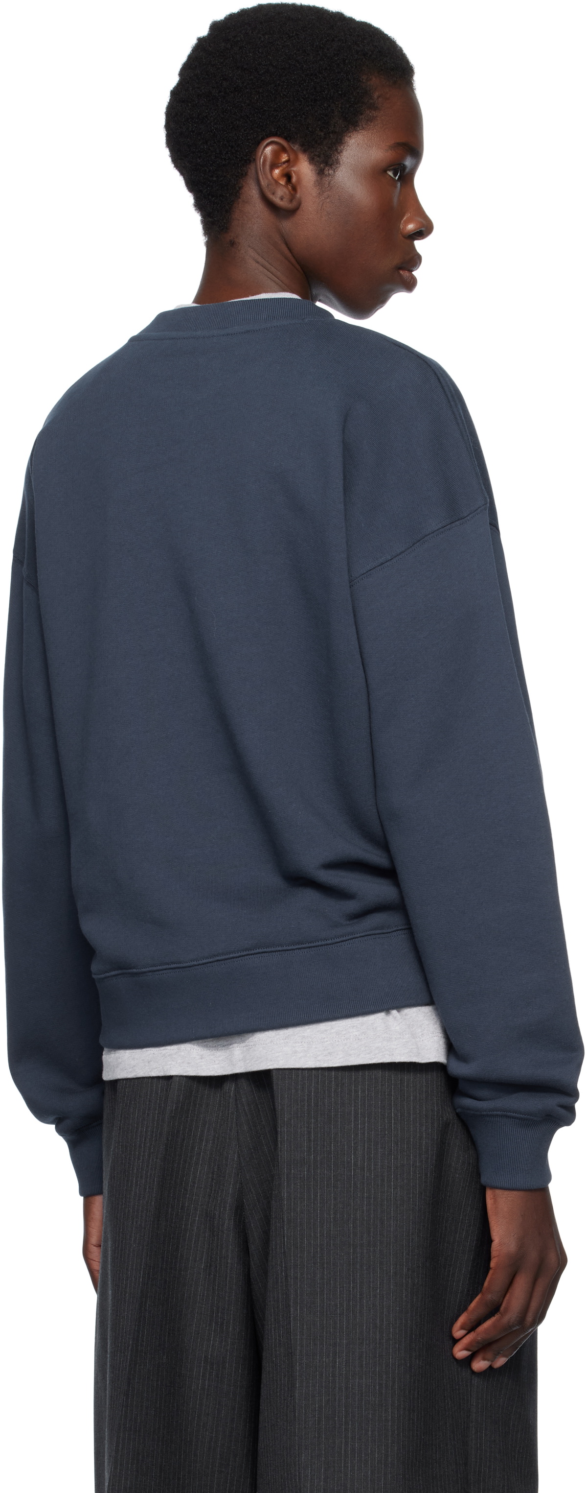 Maison Kitsuné Navy Bold Fox Head Patch Comfort Sweatshirt
