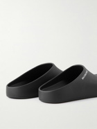 Balenciaga - Pool Logo-Print Rubber Sandals - Black