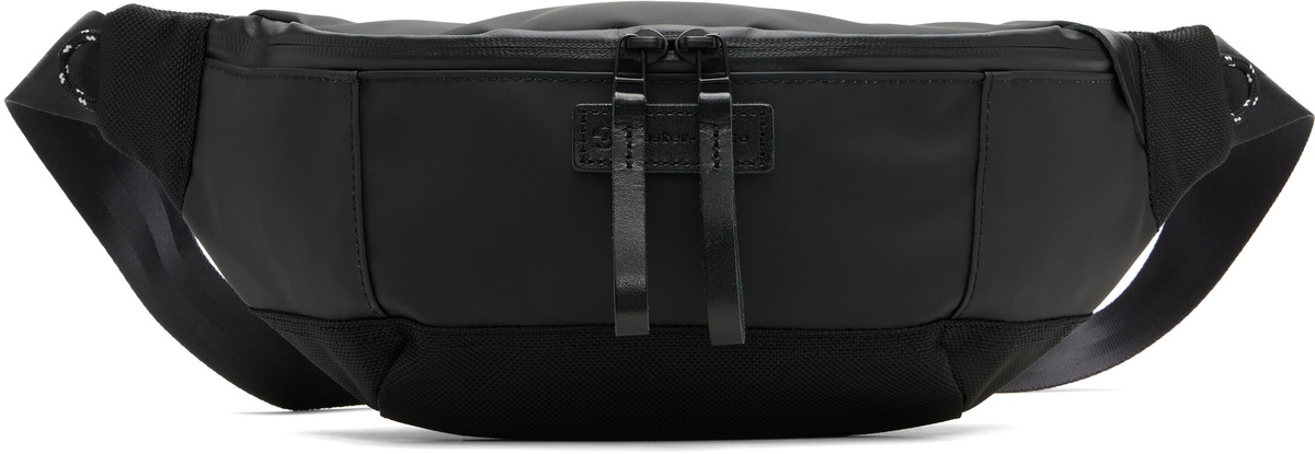 master-piece Black Slick Waist Belt Bag