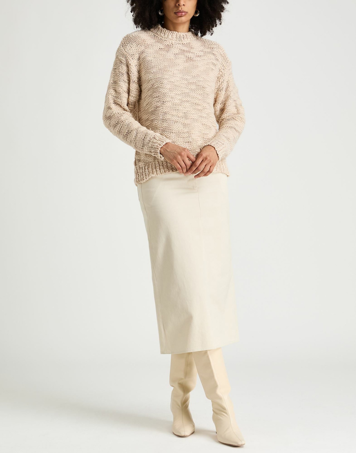 Berna Womens Sweater in Beige