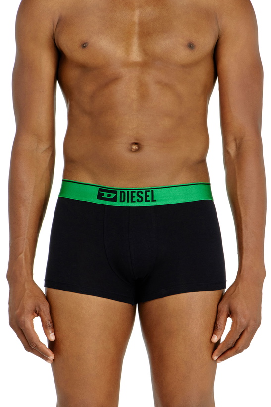 Photo: Diesel Three-pack boxer briefs with metallic waistband - Trunks Mens in Black