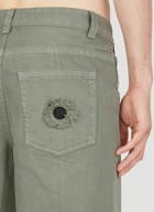 Fluffy Hole Jeans in Khaki