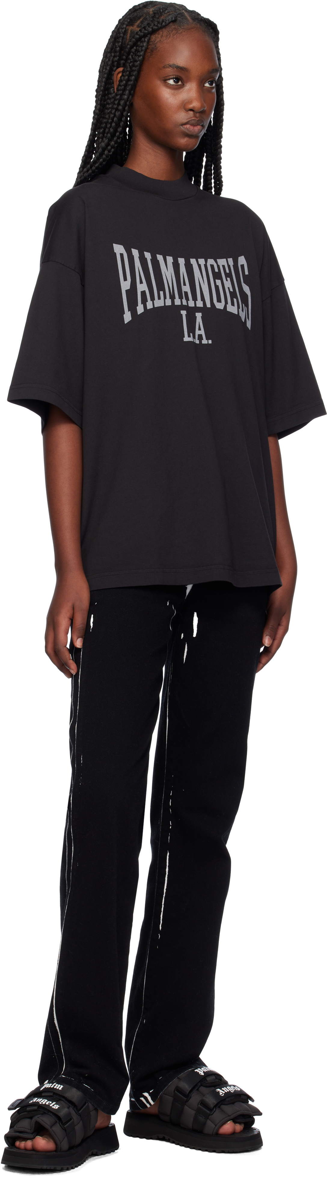 Palm Angels Black Suicoke Edition Moto-P Sandals