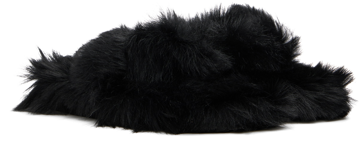 Acne Studios Black Shearling Sandals