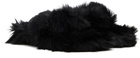 Acne Studios Black Shearling Sandals