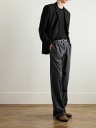 CELINE - Slim-Fit Logo-Embroidered Cotton-Jersey T-Shirt - Black