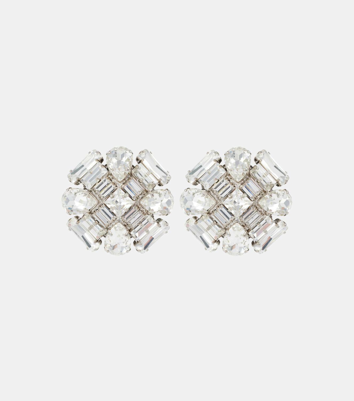 Alessandra Rich Flower crystal-embellished earrings