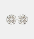 Alessandra Rich Flower crystal-embellished earrings